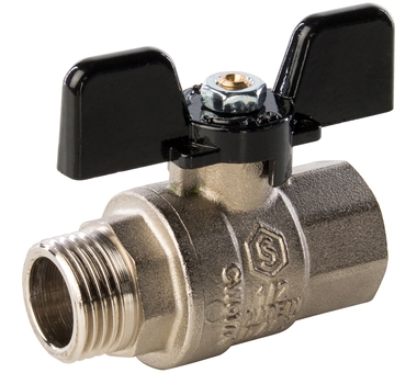 STOUT Кран шаровой полнопроходной, ВР/НР, ручка бабочка 1/2 SVB-0004-200015