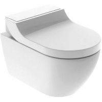 Унитаз подвесной Geberit AquaClean tuma comfort панель белое стекло  146.294.SI.1