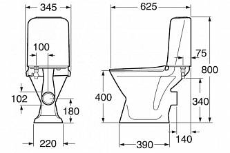 Gustavsberg 392 Basic сиденье с крышкой (гориз. вып-к) (GB1039226105)