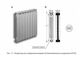 Биметаллический радиатор Global STYLE 350 (1 секция)