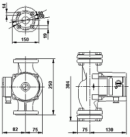 Grundfos UPS 40-180 F циркуляционный насос, 3х400 В(96401979)