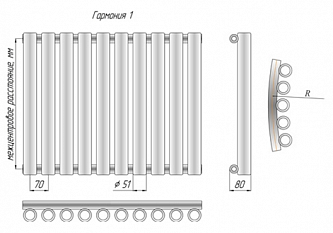 Радиатор стальной КЗТО Гармония 1 - 500 (1 секция)