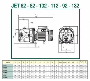Dab JET 62 M центробежный насос 60168072H