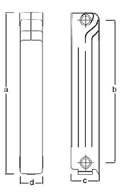 Алюминиевый радиатор (1 секция) Mectherm SUPERJET 450