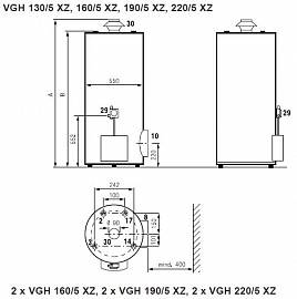 Vaillant atmoSTOR VGH 160/5 XZU H R1 водонагреватель газовый накопит.