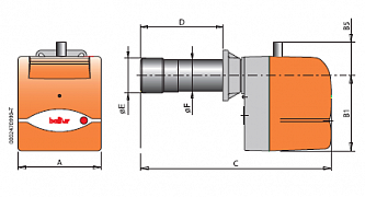 BALTUR  BTG 20 P горелка газ. 2-ух. ступ. 50-60 Гц (60-205 кВт)