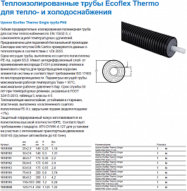 Uponor Ecoflex Thermo Single труба PN6 25x2,3/140 (1018109)
