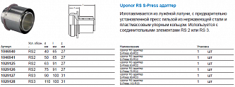 Uponor RS S-Press адаптер 90-RS3 (1029127)