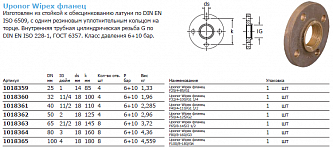 Uponor Wipex фланец F32/4-100/G1 1/4“ВР (1018360)