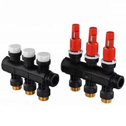 Uponor Vario PLUS коллектор с расходомерами пластиковый, выходы FM 4X 3/4 Евроконус (1030584)