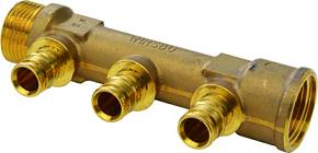 Uponor Q&E коллектор 3/4“ НР/ВР 3X16 ц/ц 35 мм (1023028)