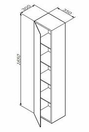 Шкаф-колонна подвесной Am.Pm SPIRIT 2.0 M70ACHML0356WG