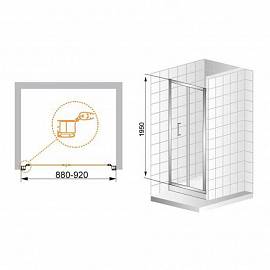 Cezares Anima BF2 (70 см) Душевая дверь, прозрачное стекло