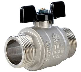 STOUT Кран шаровой полнопроходной,НР/НР, ручка бабочка 1 1/4 SVB-0006-200032