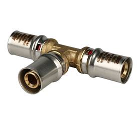 STOUT Тройник равнопроходный 16х16х16 для метал..труб прессовой SFP-0006-161616