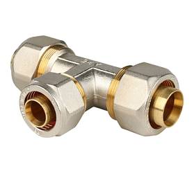 STOUT Тройник переходной 32x26x32 для металлопл. труб SFS-0010-322632 