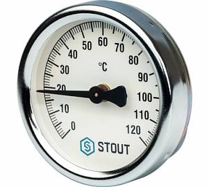 STOUT Термометр биметаллический накладной с пружиной. Корпус Dn 63 мм SIM-0004-630015 