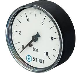 STOUT Манометр аксиальный. Корпус Dn 63 мм 1/4