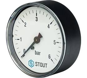 STOUT Манометр аксиальный. Корпус Dn 63 мм 1/4