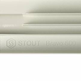 STOUT Bravo 500 радиатор алюминиевый (1секция/бок.подкл.)