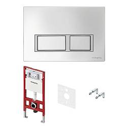 TECE инсталляция для унитаза TECEspring с хром глянцевой панелью смыва V S955201