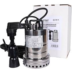 STOUT Насос дренажный, с вертикальным поплавком, 230V, Q=175 л/мин, H=10 м SPD-0003-200450