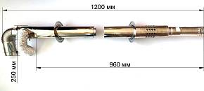 Rinnai Коаксиальный дымоход с L-образным отводом D75/100mm прямой слайдер 498900080