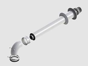 Bosch Комплект дымохода через стену DN60/100 телескопический 7716050063