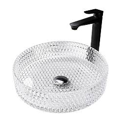 ABBER Glas AK2301 Раковина накладная стеклянная прозрачная