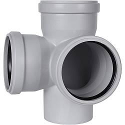 STOUT Крестовина двухплоскостная канализационная бесшумная D 110 х 110 х 110 / 87,5° SKB-0017-011087