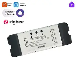 Умное реле на ДВА канала для Яндекс Алисы от Tuya 7-32v с корп, Zigbee+RF 433. 00217-1