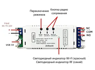 Izba Tech Умное реле на ДВА канала для Яндекс Алисы от Tuya 7-32v с корп, Zigbee+RF 433. 00217-1
