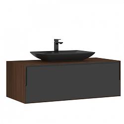 ORKA Craft 80 Тумба с раковиной подвесная, орех/антрацит 5003987