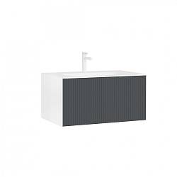 ORKA Cube 80 Тумба с раковиной подвесная, антрацит матовый 3000371
