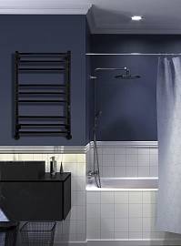 INDIGO Полотенцесушитель Brace Lux б/п electro 80/50 таймер скр.монт. R/L Черный муар LCBLE80-50BRRt