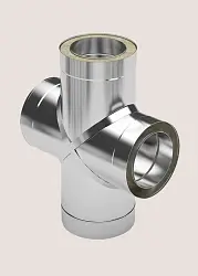 Теплодар Тройник-сэндвич 90° с ревизией d 115/200 Профи ДМ.93.000.00-01