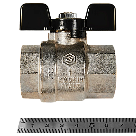 STOUT Кран шаровой полнопроходной, ВР/ВР, ручка бабочка 1 SVB-0002-200025