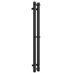 STOUT полотенцесушитель электрический ROCK quadro 120*08 Черный матовый 2 опоры SHQ-R2Q0-012008