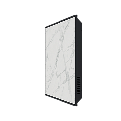 STOUT отопительная панель WHITE STONE SCT 60*60 белый гранит / черный корпус SCT-00WB-006060