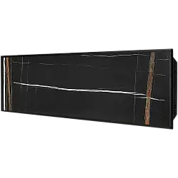 STOUT отопительная панель BLACK STONE SCT 120*30 черный гранит / черный корпус SCT-00BB-012030