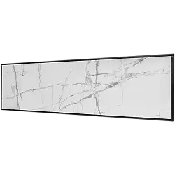 STOUT отопительная панель WHITE STONE SCT 120*30 белый гранит / черный корпус SCT-00WB-012030