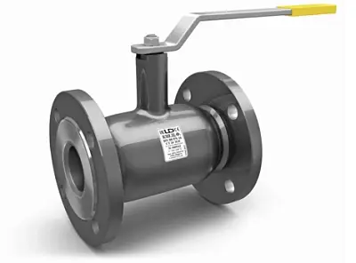 Шаровой стальной кран ф/ф Ду 100 Ру 16, с ручкой, LD КШЦФ из стали 20 КШ.Ц.Ф.100/080.016.02