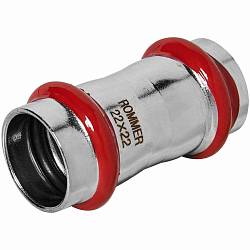 Rommer Муфта равнопроходная из нержавеющей стали 22 RSS-0017-000022