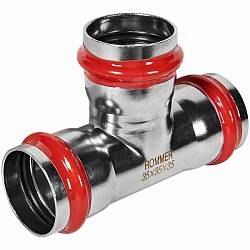 ROMMER Тройник равнопроходной ВПр, 35, из нержавеющей стали пресс RSS-0013-000035