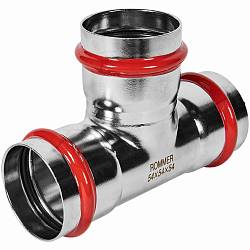 ROMMER Тройник равнопроходной ВПр, 54, из нержавеющей стали пресс RSS-0013-000054