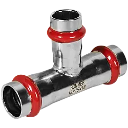 ROMMER Тройник переходной 18х15х18 из нержавеющей стали пресс RSS-0014-181518