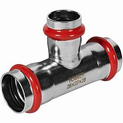 ROMMER Тройник переходной ВПр, 28х22х28, из нержавеющей стали прессовой RSS-0014-282228