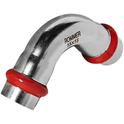 ROMMER Угольник 90° ВПр-ВПр, 15, из нержавеющей стали пресс RSS-0003-000015 