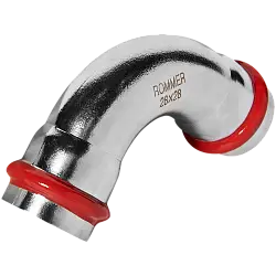 ROMMER Угольник 90° ВПр-ВПр, 28, из нержавеющей стали пресс RSS-0003-000028 