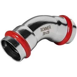 ROMMER Угольник 45° ВПр-ВПр, 28, из нержавеющей стали прессовой  RSS-0005-000028